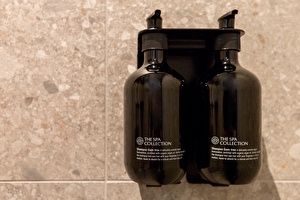 soap amenities in a hotel bathroom in scheveningen
